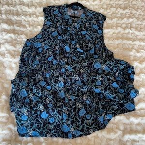 NWT mid length floral pattern sleeveless dress w ruffles from who what wear 3x